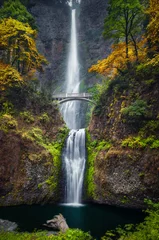 Fototapeten Multnomah Falls und Farben © lhboucault