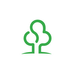 geen tree letter p logo