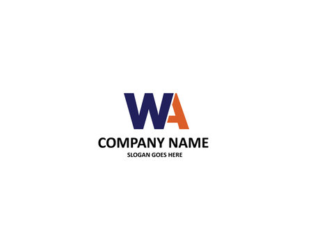 wa letter logo