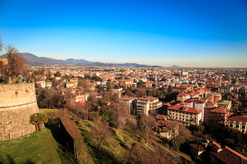 Obraz premium colorful sunset in Bergamo