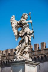 Angel statue from Castel Sant Angelo in Rome, Italy.