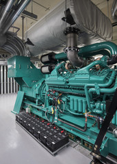 Turquoise Blue  Diesel Generator Set