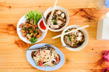 top view of food