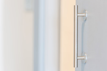 Door handle on blur background