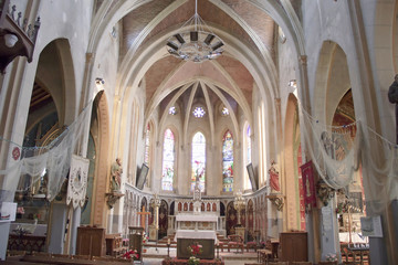 Fototapeta na wymiar Le Crotoy - Intérieur de l'église saint Pierre - Somme - Haut de France 