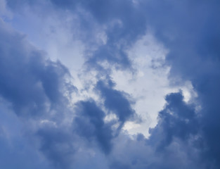 cloudy cover of the sky or weather.
