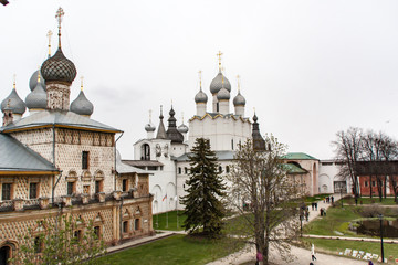 Fototapeta na wymiar Rostov Kremlin: the inner courtyard
