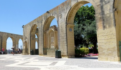 Fototapeta na wymiar Historic architecture of the Mediterranean island of Malta.