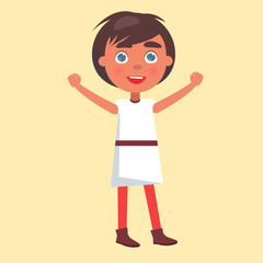 Boy in National Cloth Wishes Happy Childrens Day