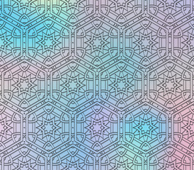  Holography ornament. Retro art. Polychromatic design. Avant-garde pattern. Vintage background. Abstract backdrop. Graphic graphic. Hipster print. Futuristic wallpaper. Geometry illustration.

