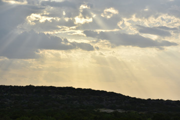 Clouds and Sun Rays Sky