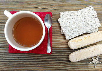 tea cup and cookies
