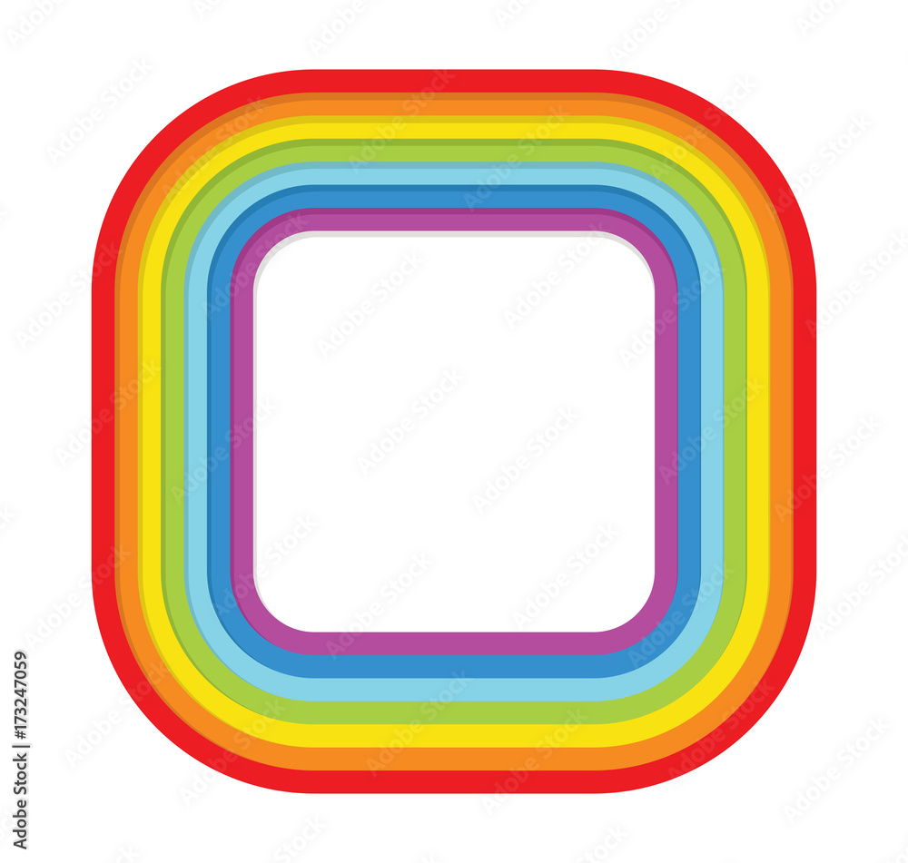 Poster vector background border of abstract rainbow symbol