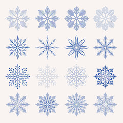 set of Christmas snowflakes