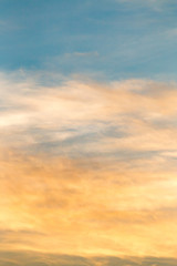 clouds in the sky at sunset as background