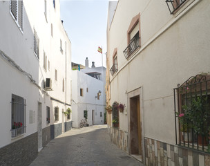 Fototapeta na wymiar Streets of Almunecar, Granada Province, Spain 