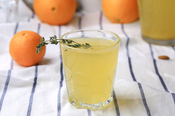 Homemade orange ginger lemonade