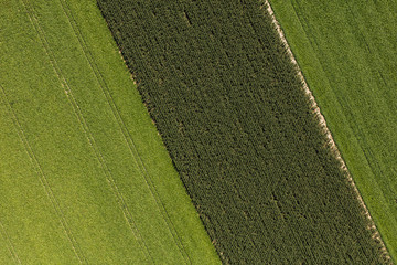 aerial view of the village landscape near Nysa city