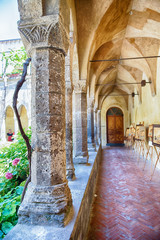 Fototapeta premium The scenic cloister of San Francesco d'Assisi Church in Sorrento, Italy