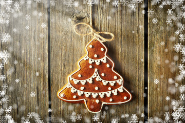 Christmas homemade gingerbread cookie