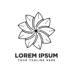 star flower line art,