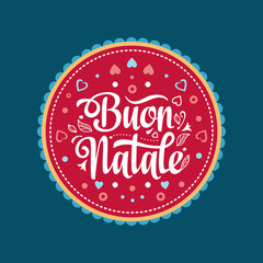 Buon Natale. Christmas template. 