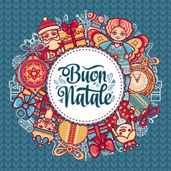 Buon Natale. Christmas template. 