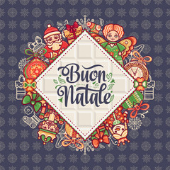 Buon Natale. Christmas template. 