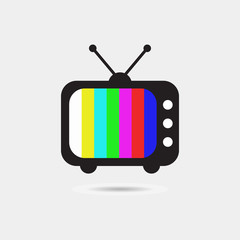 Danger sign. Blank danger sign in red, black and white colors