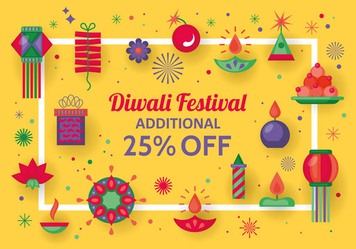 Diwali Hindu festival banner design