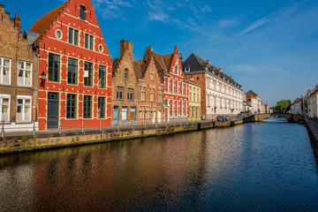Fototapeta premium Bruges (Brugge) cityscape with water canal
