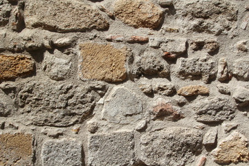 Old wall stone texture, The Avila Walls, Spain 