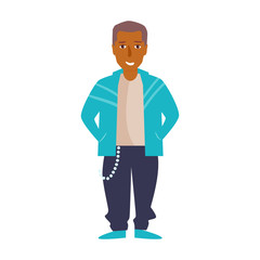 Rapper. Vector. Cartoon. Isolated art