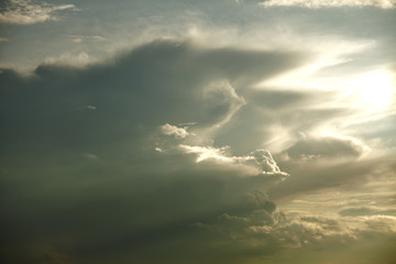 Dark  clouds in the sky