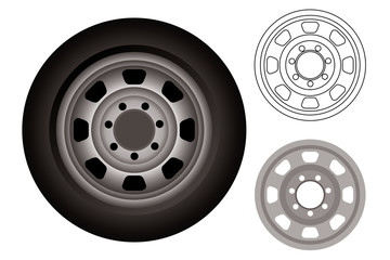 automobile wheels or tires