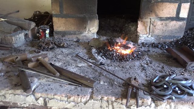 Panning counter and furnace in forging shop