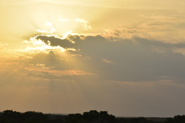 Clouds and Sun Rays Sky