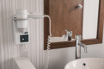 Modern bathroom in hotel