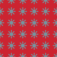 Sun vector illustration on a seamless pattern background