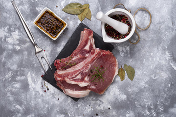 raw beef steak