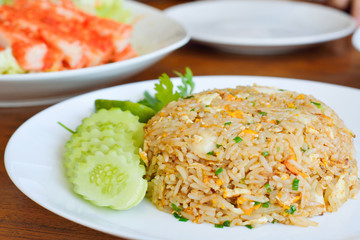Fried rice with crab ,Thai cuisine