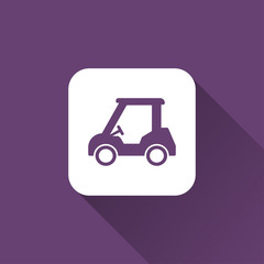 flat Golf cart icon