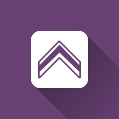 army rank icon with long shadow