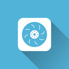 car Break icon with long shadow