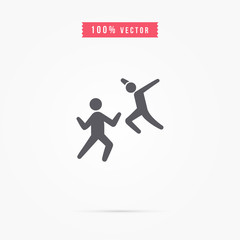two man fighting icon