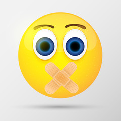 Cute smiling emoticon, emoji, smiley.