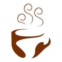Isolated coffee mug logo