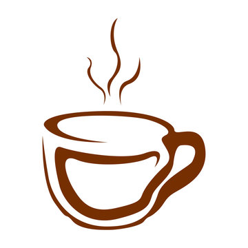 Isolated coffee mug logo