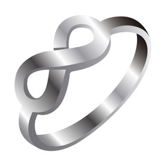 Isolated silver ring