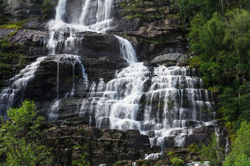 Fototapeta na wymiar Tvindefossen waterfall
